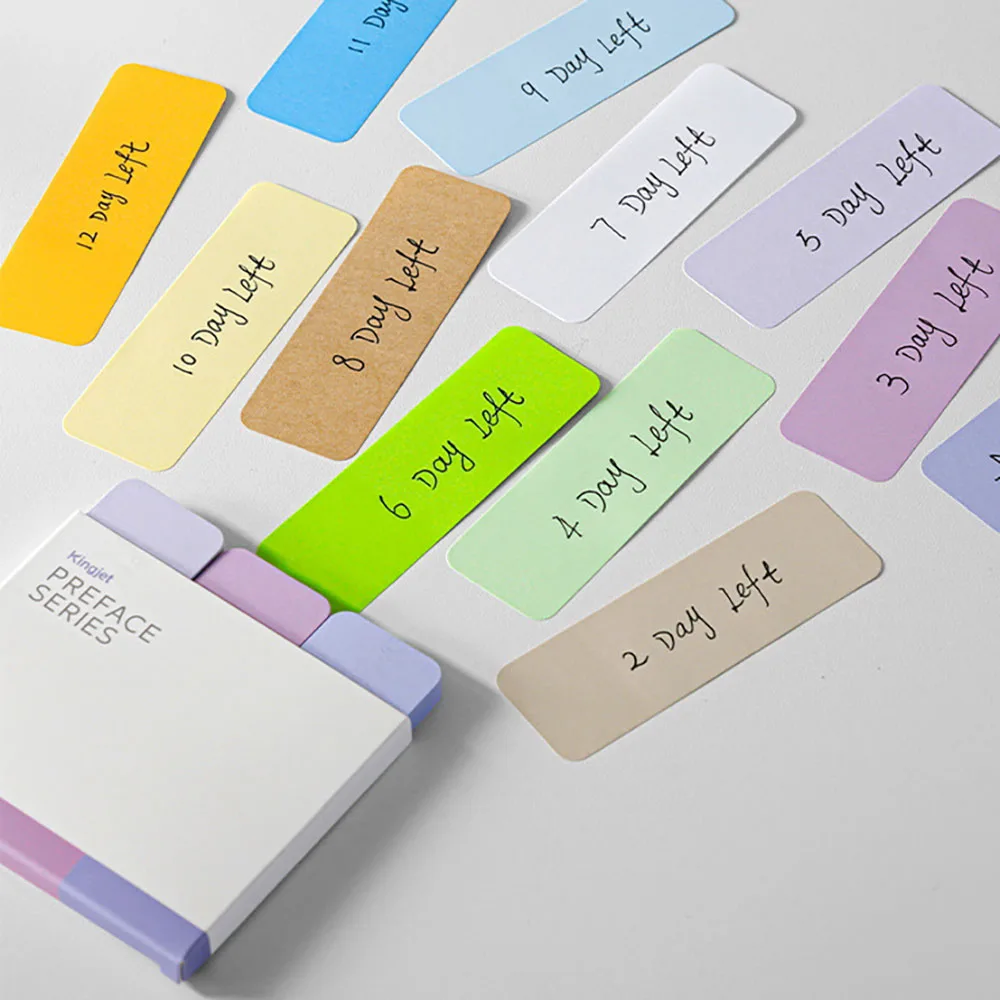 Rounded Corner Sticky Notes for Organization and Labeling - Multi-Pack with Colored Index Stickers