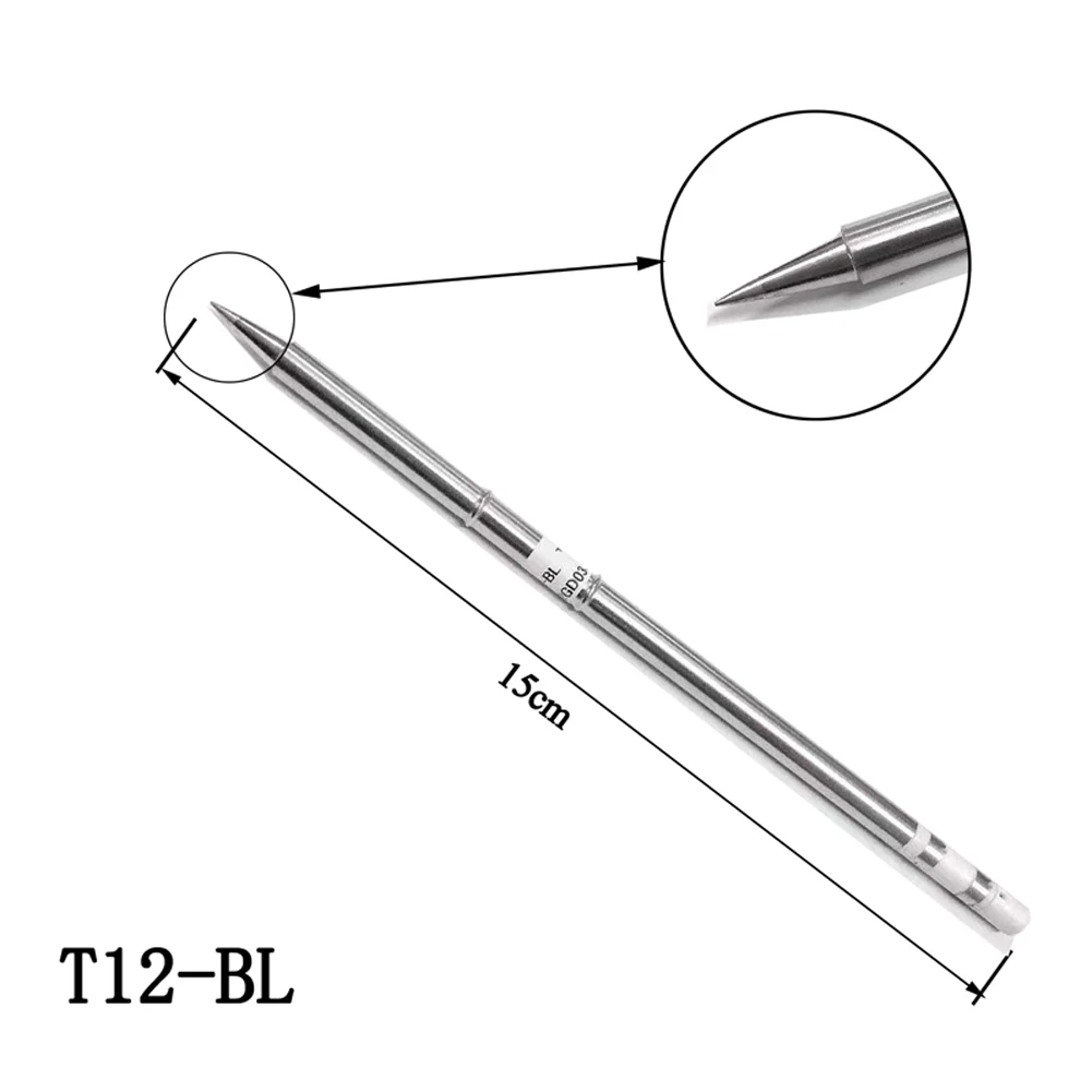 5 Stück T12 Lötspitzen T12-ILS BC1 D24 K BL für FX-9501 HAKKO912 FM-2027 2028 Handgriff DIY Lötstation-Sets – Detail 9