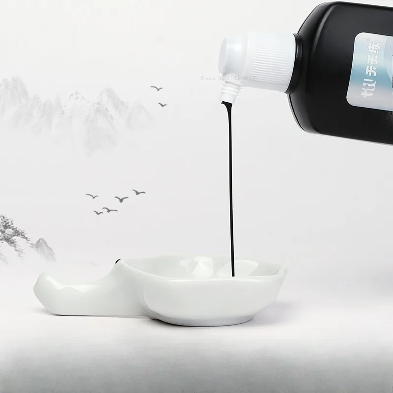 검정 잉크 학생 서예 연습 전용 수채화 안료, 초보자 붓 쓰기 그림 미술 용품, 500 ml, 1000ml