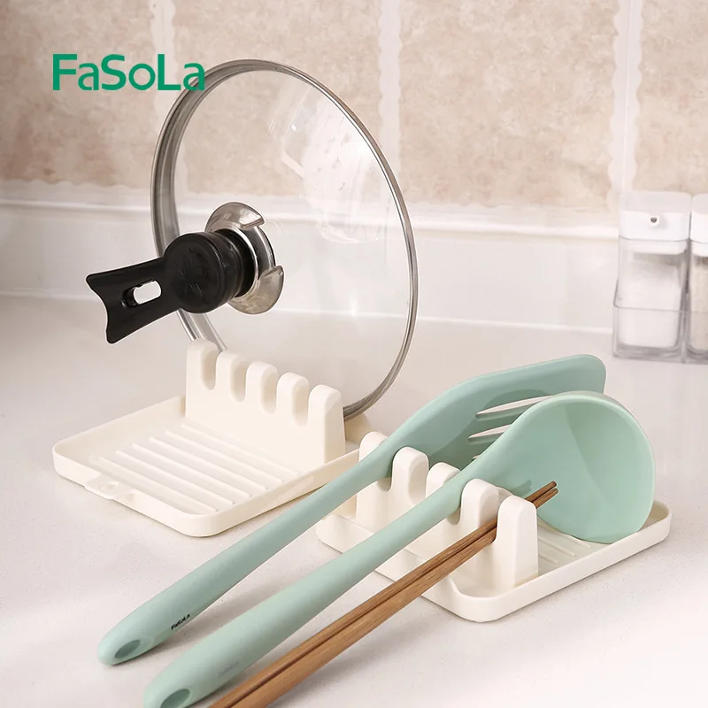 

PP Multifunctional Sitting Kitchen Countertop Rack Spatula Pot Lid Storage Rack Spoon Shovel Pad