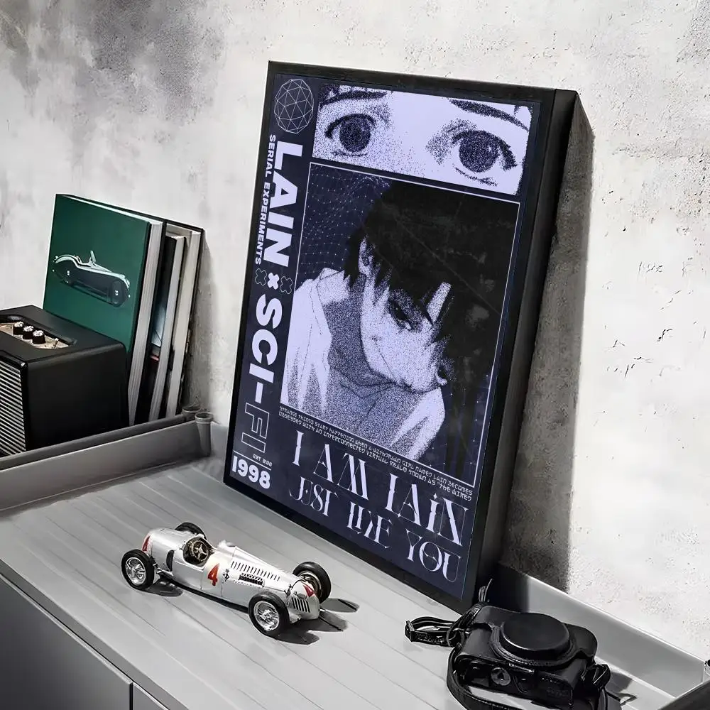 Serielle E-Experimente Lain Anime-Poster, Aufkleber, Wandgemälde, selbstklebende Dekoration für Schlafzimmer, Wohnzimmer, Zuhause, Wandaufkleber, Geschenk – Detail 32