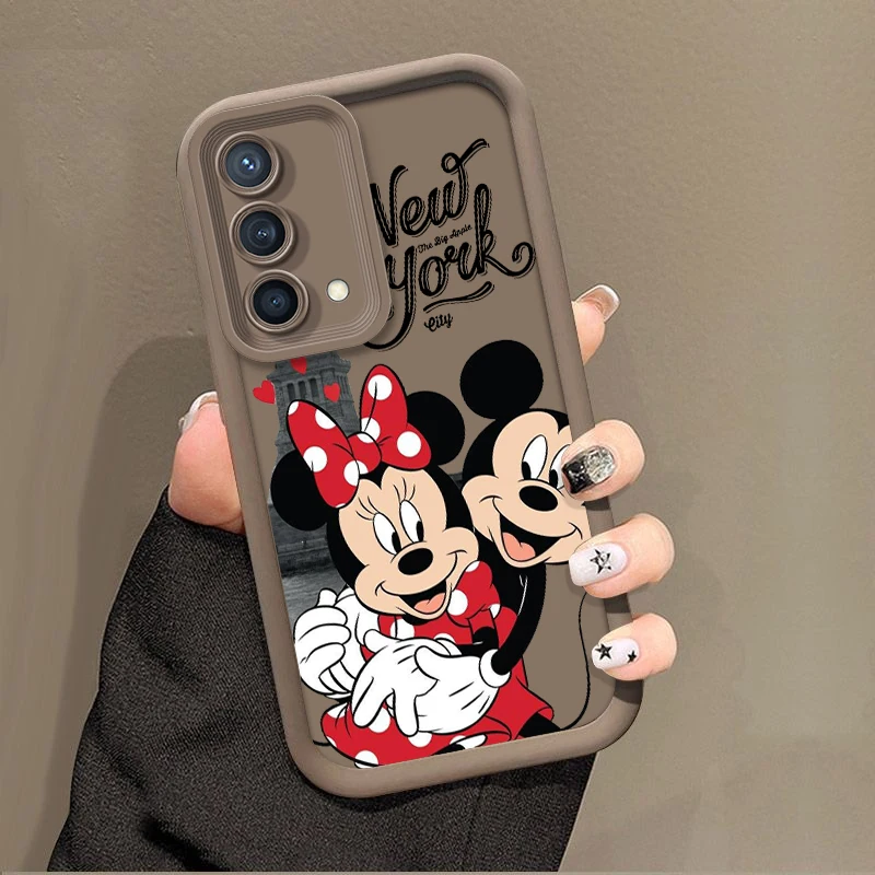 Disney London Minnie Mickey Per Reno X5 X3 10 8T 7Z 6 5 Pro Plus Pro 4G 5G Eye Ladder Custodia Per Telefono
