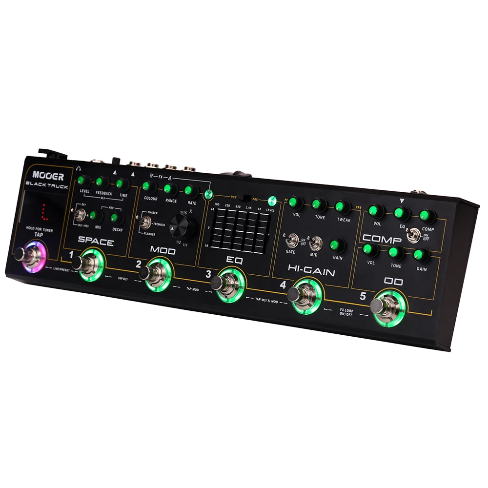 

MOOER CPT2 black truck combined effect pedal guitars effect pedal built compressor overdrive dist eq mod delay/reverb tuner