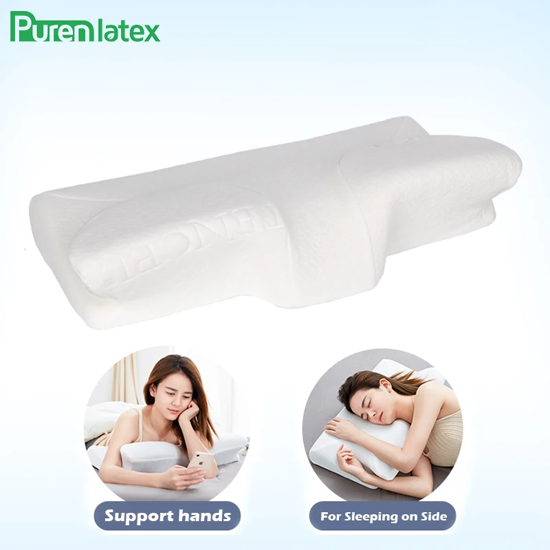 

Ортопедическая подушка Purenlatex для сна, подушка из пены с эффектом памяти для шейного отдела позвоночника, для боковой спины, живота