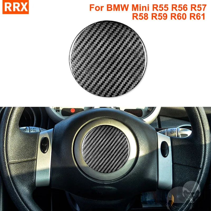 

Декоративная накладка на руль, отделка из настоящего углеродного волокна для BMW Mini R50, R55, R56, R57, R58, R59, R60, R61, аксессуар для стайлинга автомобиля