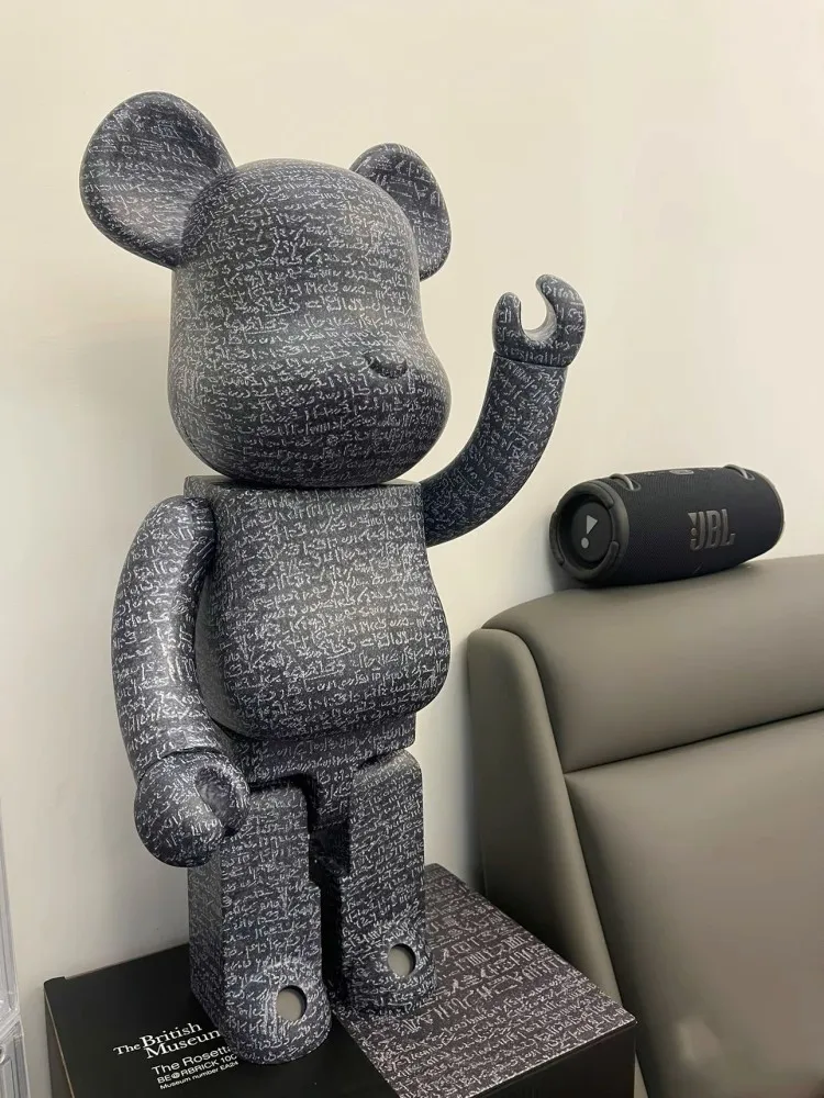 70cm Bearbrick 1000% Big Size Be@rbrick Model High Quality Anime Action  Figures Toy Doll Model Kawaii The Rosetta Stone Museum