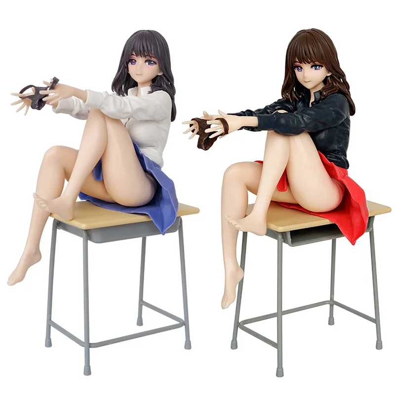 

Beautiful Girl After Class Desk Gk PVC Statue Action Figurine Scene Desk Display Collectible Anime Model Toys Figures Gift