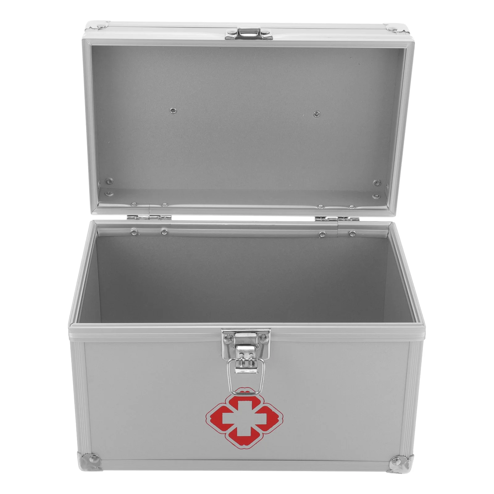 

Medicine Box Portable Covered First Aid Case with Handle Container Aluminum Alloy