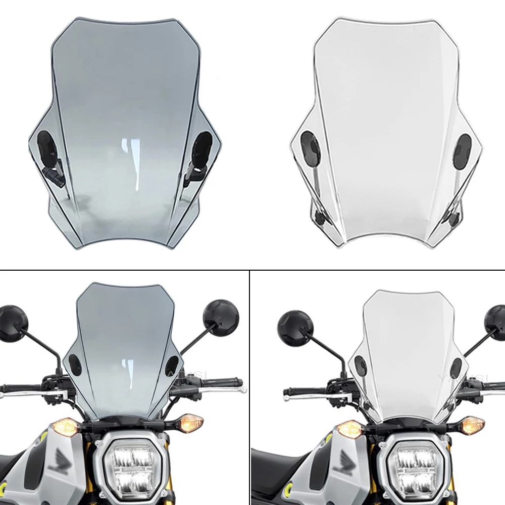 Motorcycle Windshield Glass Cover Screen Deflector For Honda Grom 2021 2022 New motorcycle windshield windscreen deflector visor new for honda cb650r cb 650r 2019 2020 2021 2022 cb1000r cb 1000 r 2018 2020