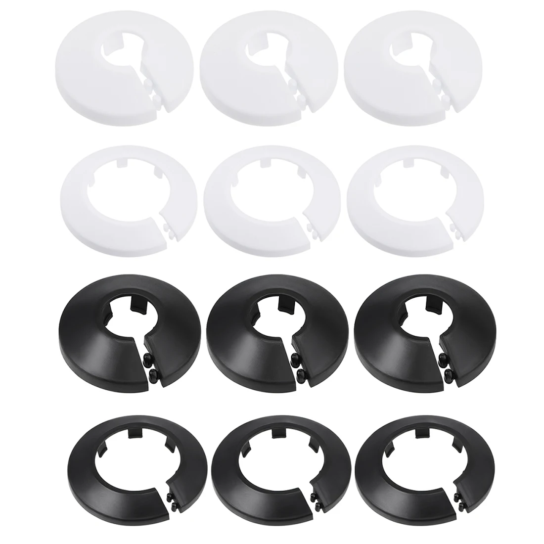 8Pcs 12mm-50mm Water Pipe Cover Pipe Collar Decoration PP Radiator Escutcheon Covers Angle Valves Faucet Accessories pipe fitting