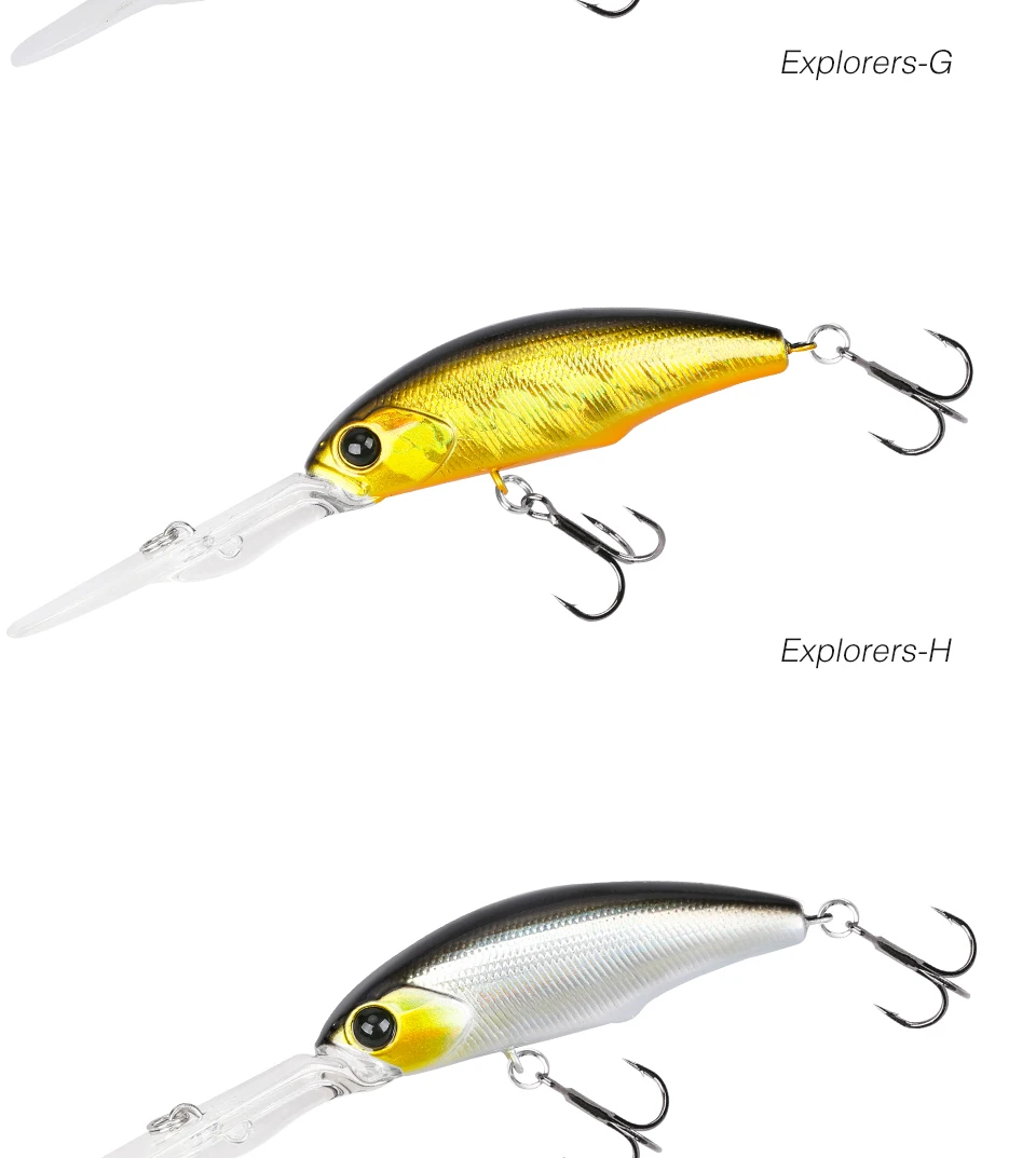 TSURINOYA Dive 2-4m Suspending Minnow 57mm 8,3g EXPLORERS 57SP Long Casting Pike Bass Angelköder Künstlicher harter Köder Jerkbait – Detail 26