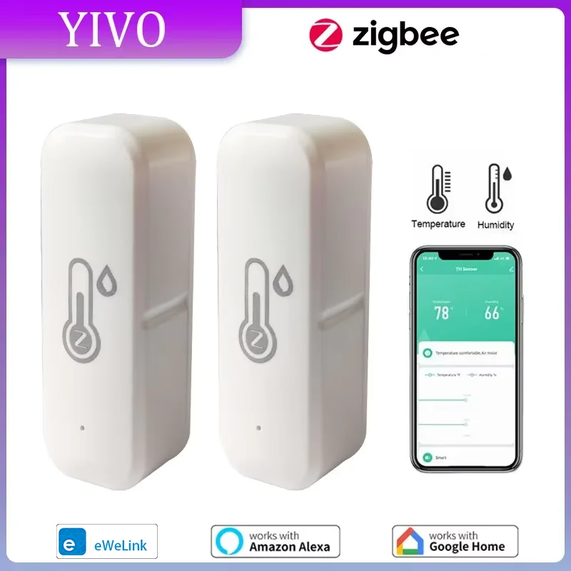 Temperature Humidity Sensor EWelink Smart Zigbee Temperature And Humidity Sensor Indoor Thermometer For Home Work With Alexa Google Home Assistant