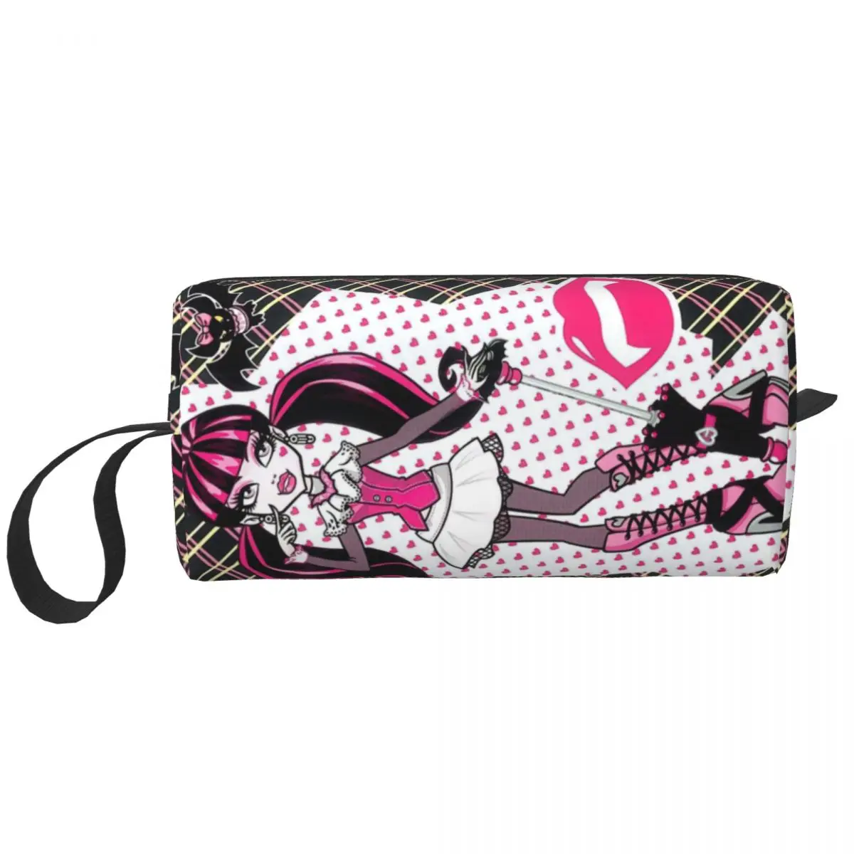 Draculaura Gothic Vampire Makeup Bags Monster High Men Cosmetic Bag Fashion Waterproof Pouch For Purse Storage