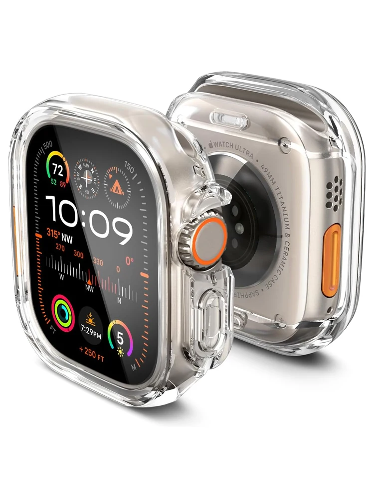 Premium Shockproof TPU Protective Case with Screen Protector for Apple Watch Ultra 49mm - Anti-Scratch Shell Cover