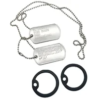 Ensemble de 2 Colliers Militaires en Acier Inoxydable avec Étiquette de Chien, Style Armée avec Boule, Sur Mesure 4
