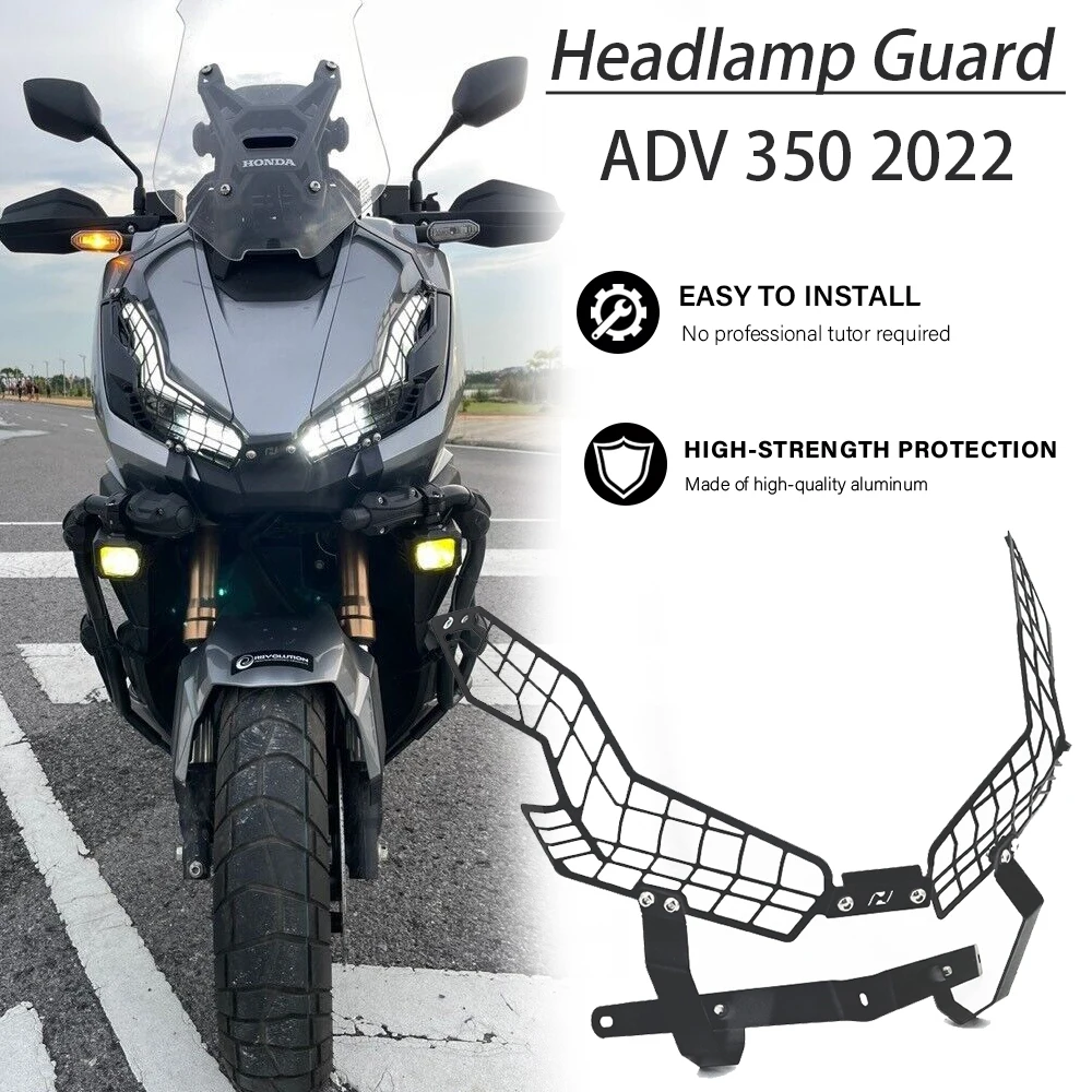 

Motorcycle Accessories Headlight Headlamp Protector Cover Grill New For Honda adv350 ADV350 ADV 350 2022 2023