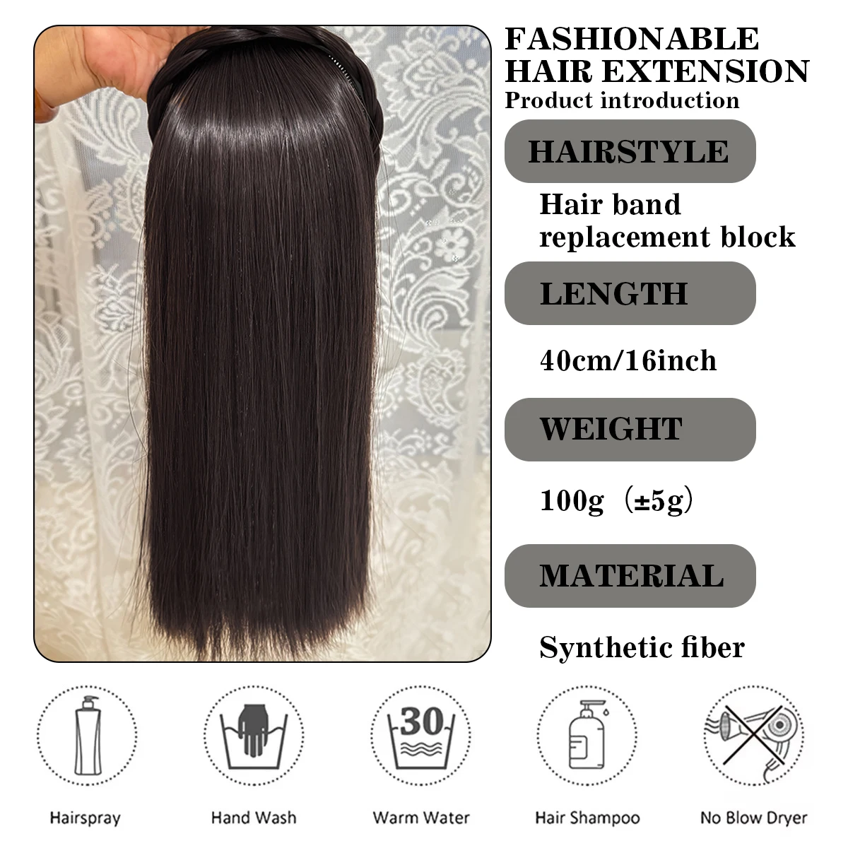 DUTRIEUX Synthetic Topper wig natural twist braids braids women's natural replacement block straight hair black brown