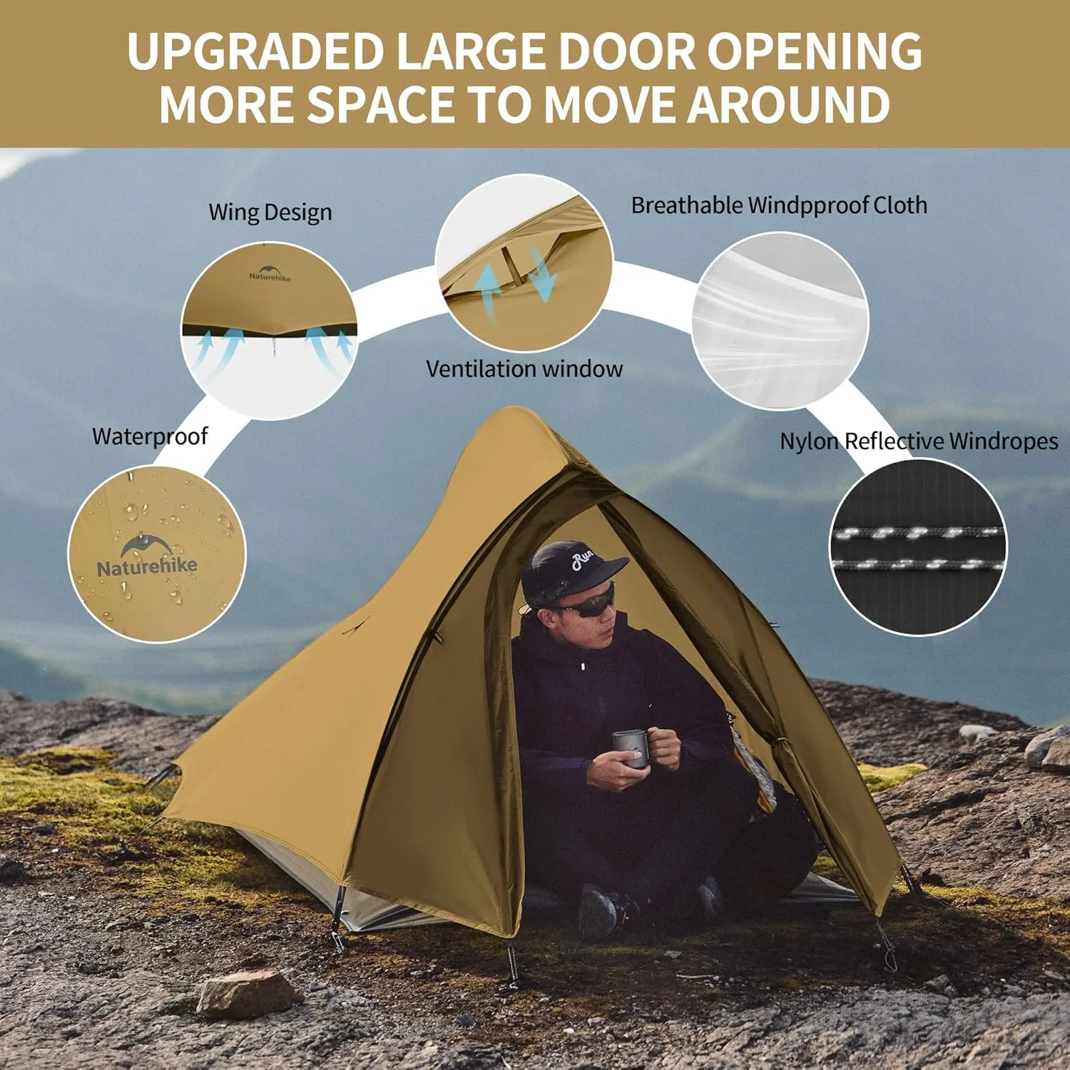 Naturehike Cloud Up Pro 2-Person Tent Outdoor Camping Tent