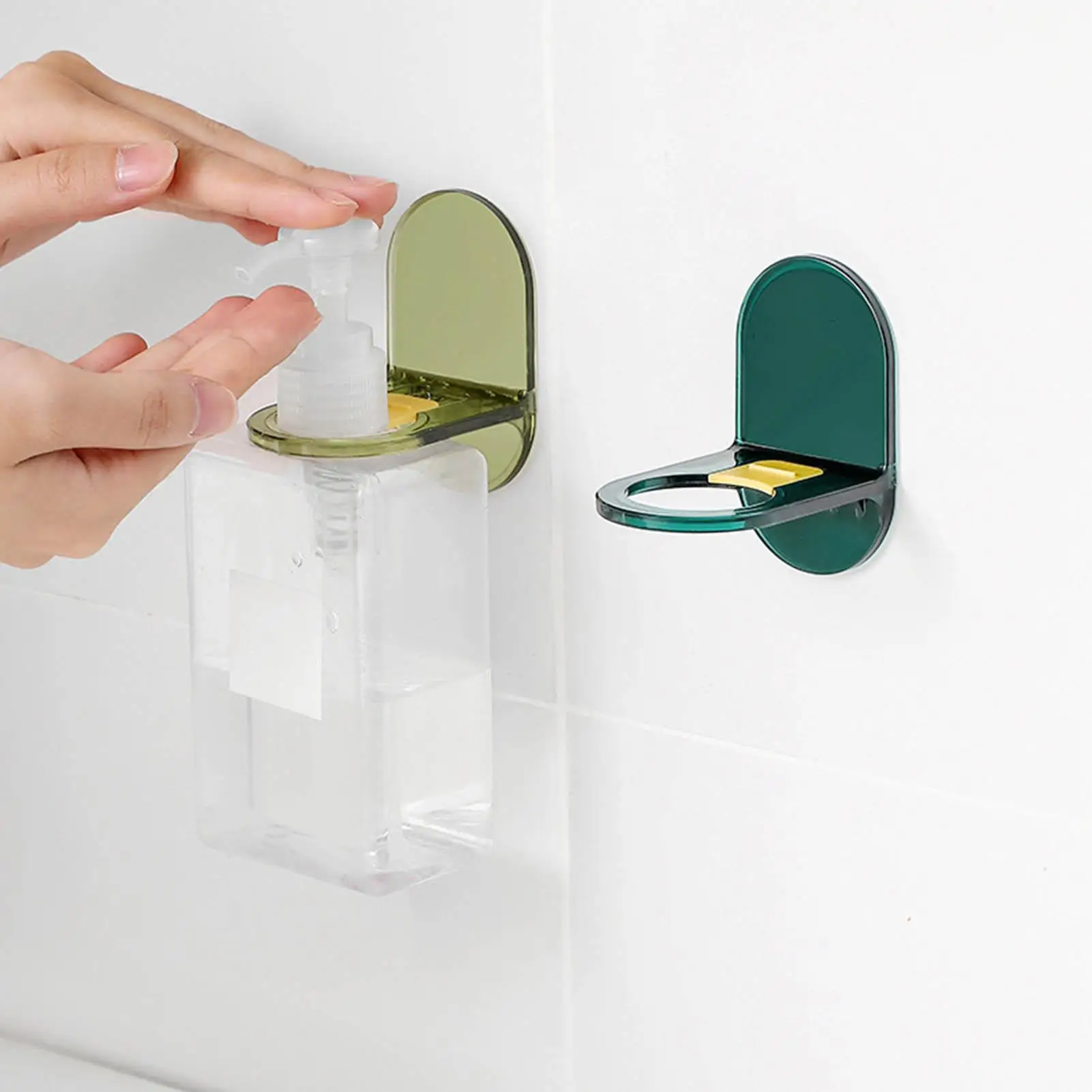 New Shower Bottle Holder Shower Gel Rack Adjustable Shelf Bathroom Shampoo  Hanger Stand Hand Soap Storage Hook Sticker