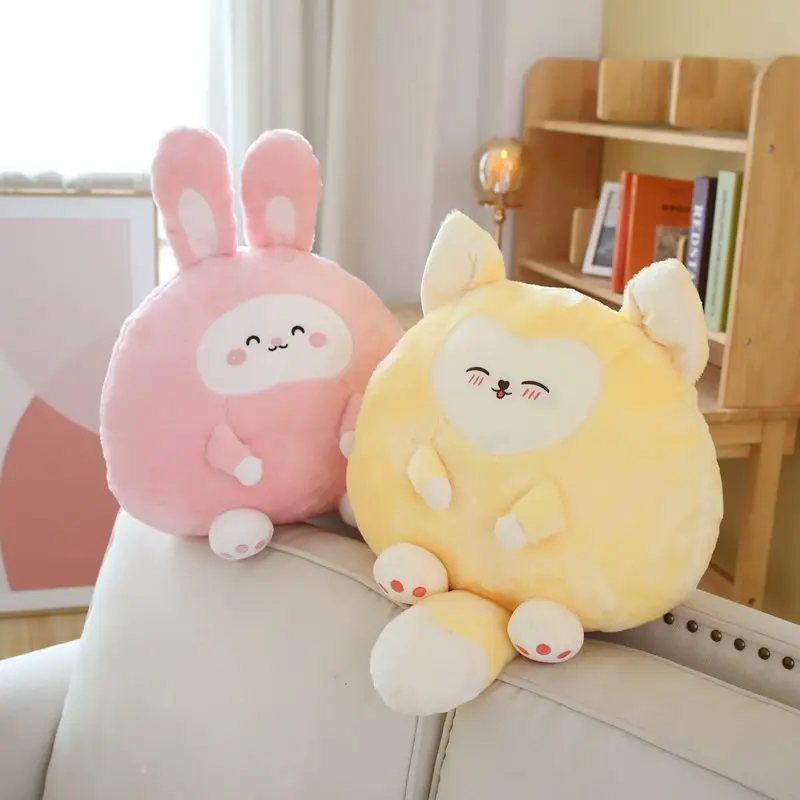 

35-46cm Lovely Cartoon Stuffed Pig&Foxes&Sheep&Rabbit Dolls With Tail Pillow Plush Animals Bunny Toys Home Bed Sofa Cushion Gift
