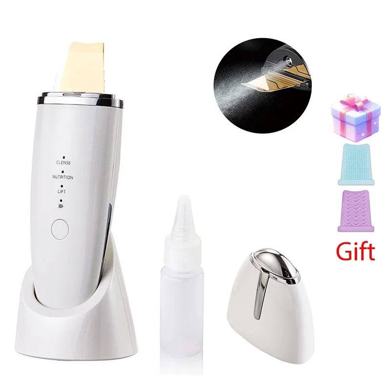 

Ultrasonic Scrubber Facial Skin Cleansing Scraper Blackheads Exfoliating Dead Skin Deep Cleaning Scraper Home Beauty Instrument