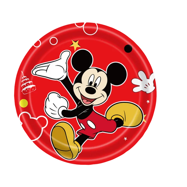 Disney new kids Mickey cartoon theme disposable paper plate, paper