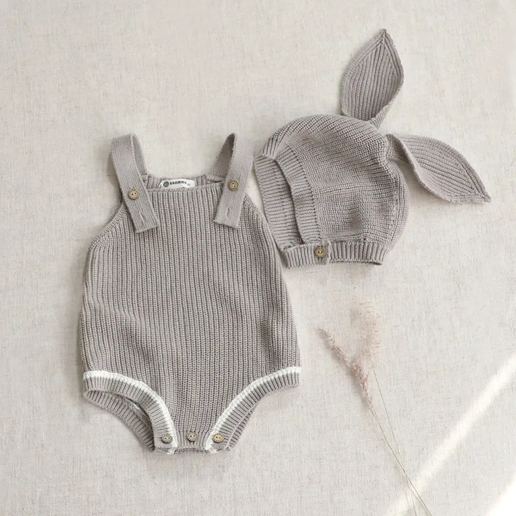 3 Stück Frühling und Herbst bequeme Baby pullover Neugeborene wind dichte Baby pullover Overall Strickjacke Jacke Hut Baby Mädchen Outfit Set – Detail 14