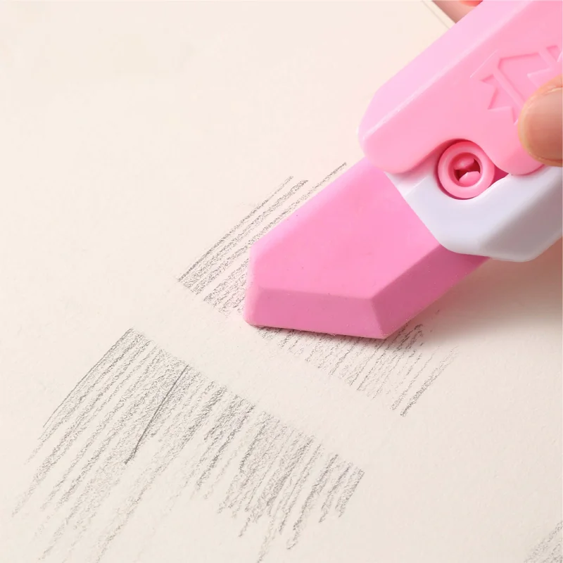 New Creative Push-Pull Cartoon Kawaii Radish Knife Eraser Student Decompression Toy Children's School Supplies Gifts