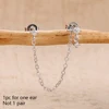 1 pièce 14K plaqué or cheval oeil chaîne gland Zircon boucles d'oreilles pour femmes géométrique minimalisme boucles d'oreilles bijoux accessoires