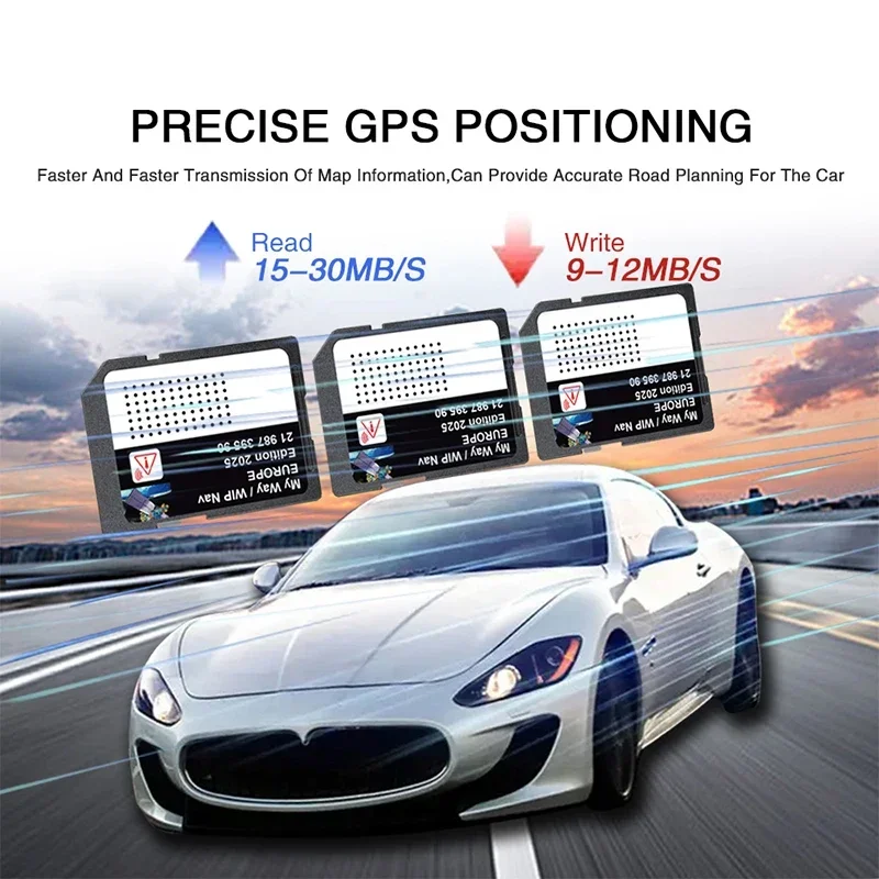 2025 EU Morocco maps GPS SD Card 16GB for Peugeot WIP Nav 207/308/3008/407/508/5008/807 Car Memory Software Navigation