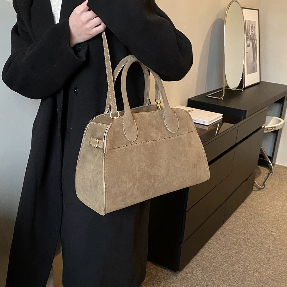 Nuove borse da donna Tote in pelle scamosciata Borsa a tracolla da donna a tracolla retrò di grande capacità Borsa a mano firmata 명품가방_voghion.com