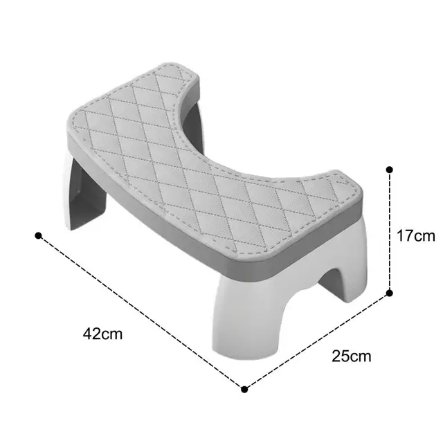 Sgabello Per WC Regolabile - Sgabello Da Bagno Per Adulti, Altezza 15-21.5cm, Antiscivolo, Bianco - Foto 12
