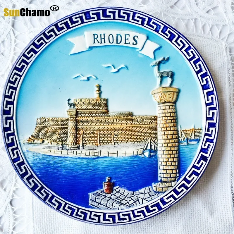 10cm Portuguese Lisbon Paris Austria Switzerland Finland Netherlands Norway American Ceramic Plate Home Decor Tourist Souvenir 5