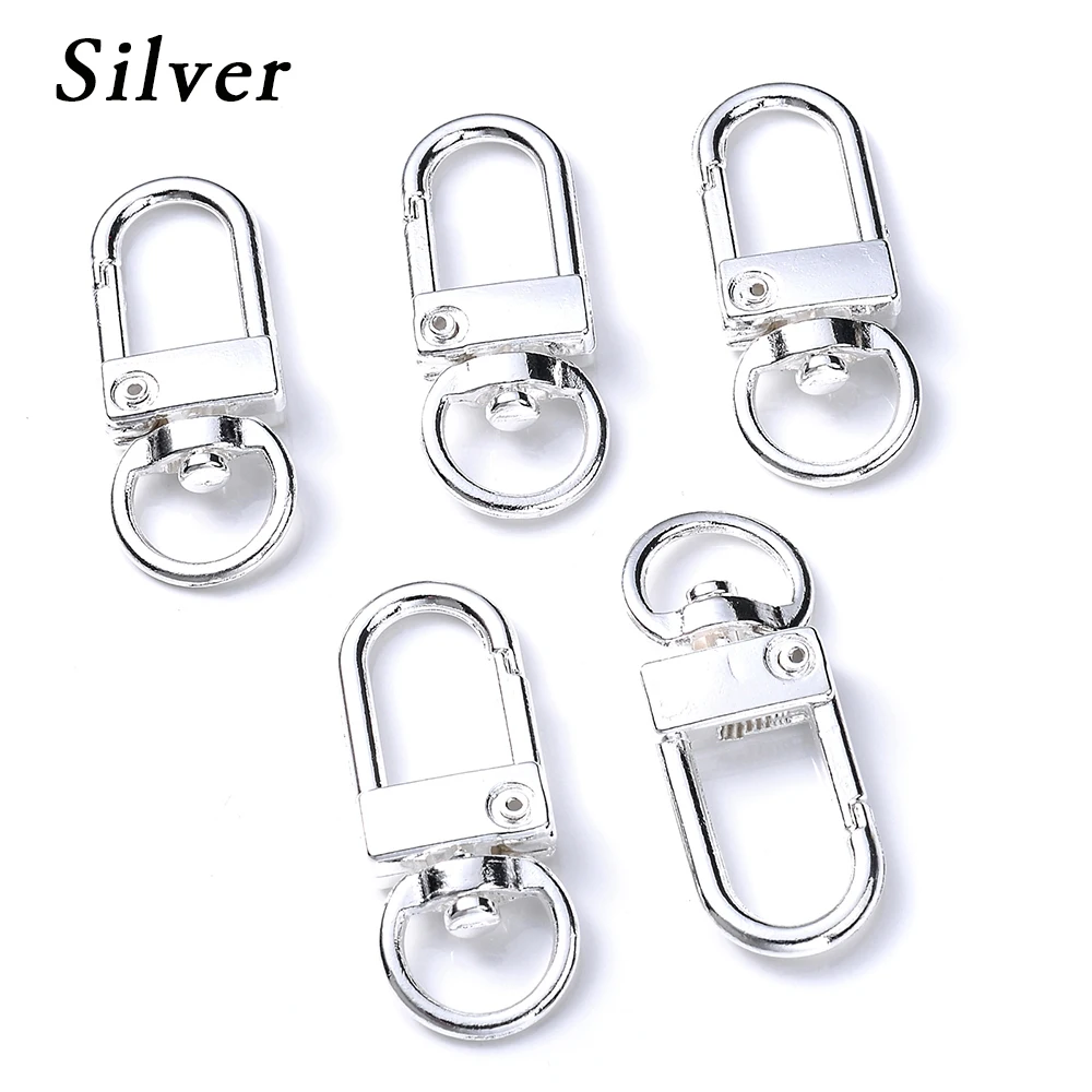 Set of 10 Elegant Gold and Silver Plated Lobster Clasp Hooks for Jewelry Making and Crafting