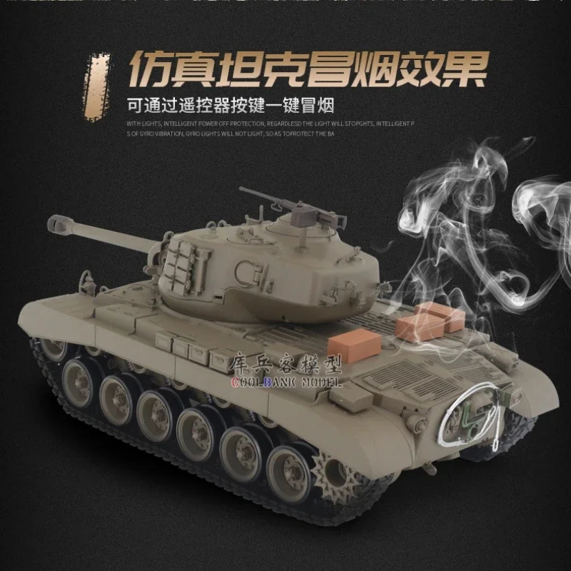 Henglong 3838-1 Remote Control Tank United States Pershing M26 Remote Control Electric Toy Simulation Firing Tank Christmas Gift 2
