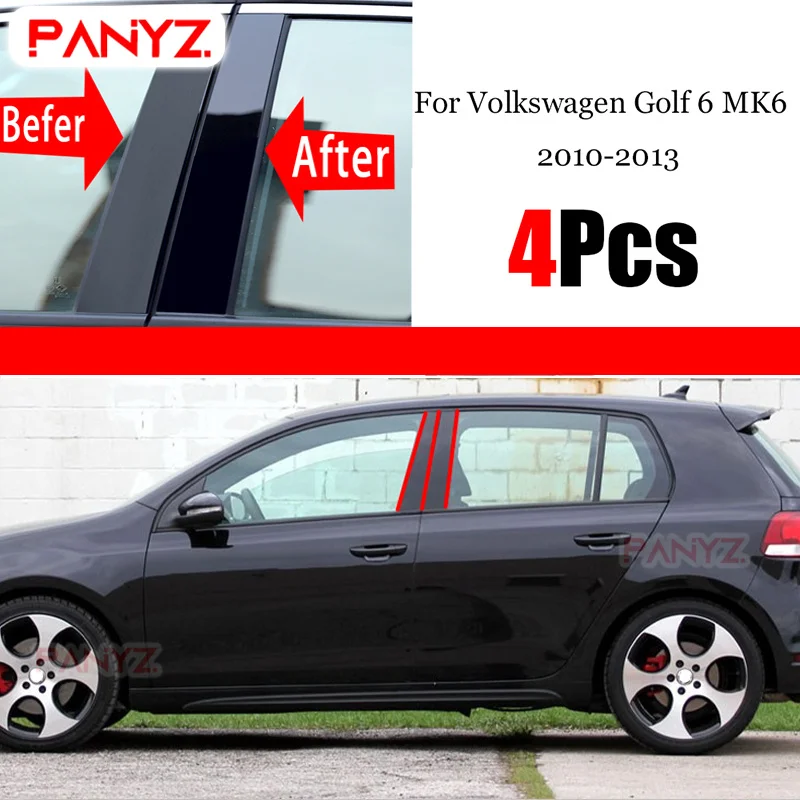 

4 шт., декоративные полосы для Фольксваген VW Golf 6 MK6 2010-2013