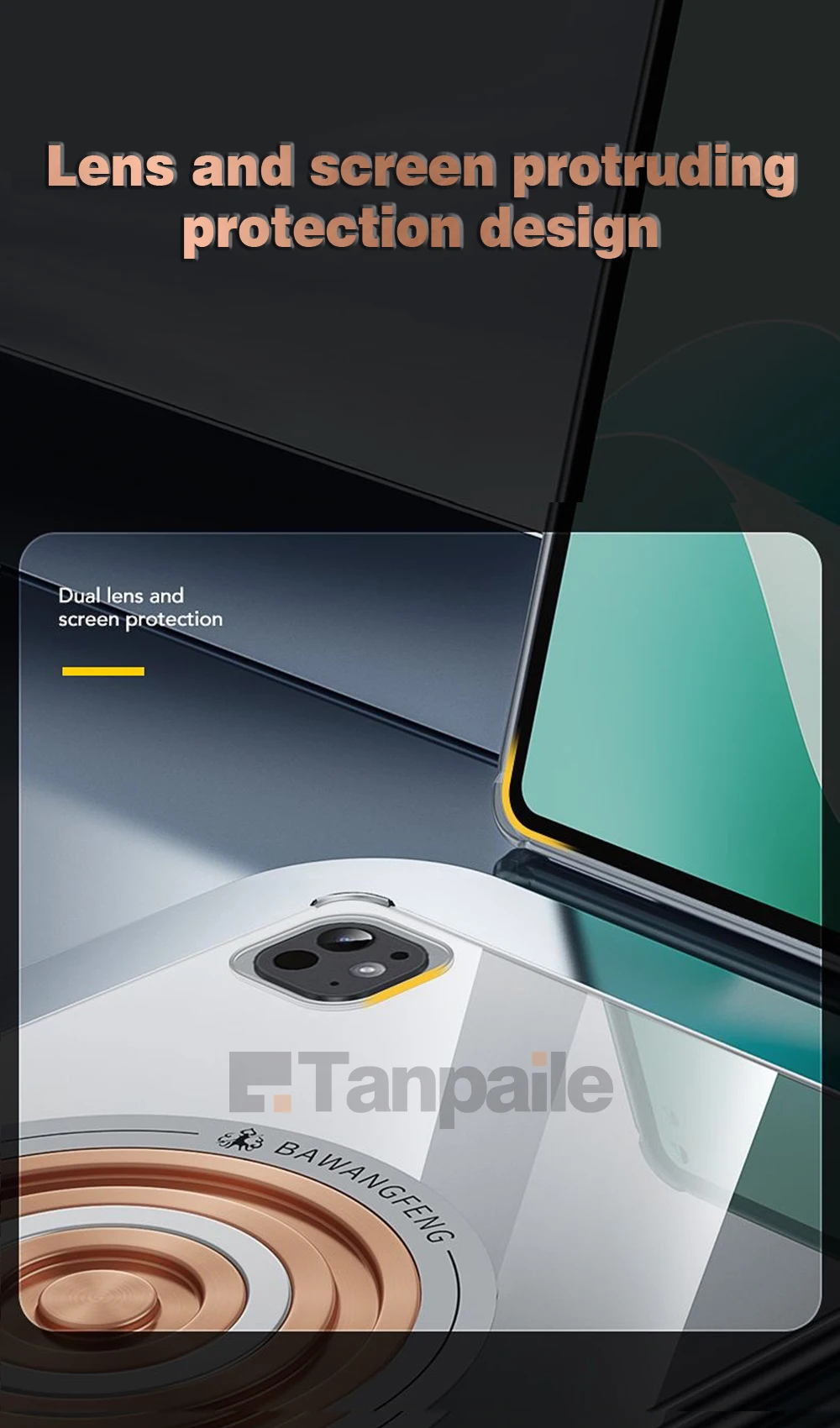 Premium Magnetic Copper Cooling Tablet Case - Heat Dissipation & Soft Shockproof Protection