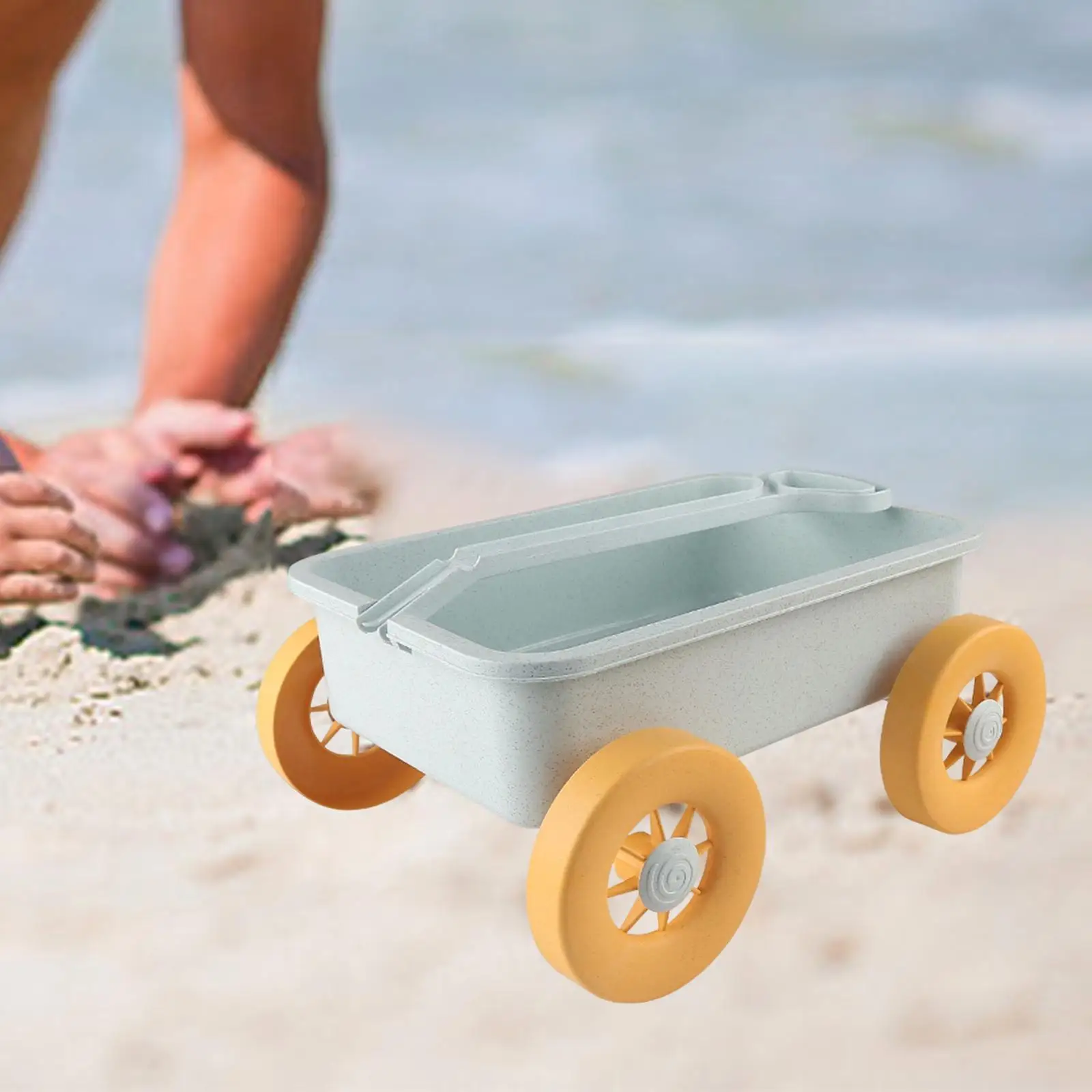 Wheelbarrow Vehicle Beach Toys,Outdoor Kid Pull Toy Garden Wagon Tools Toy for Kids Outdoor Toy Vehicle 3