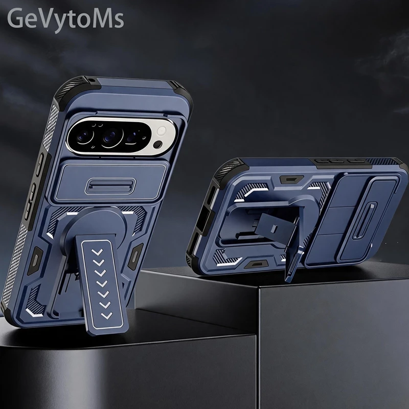 Rugged Military-Grade Shockproof Case with Stand and Camera Protection