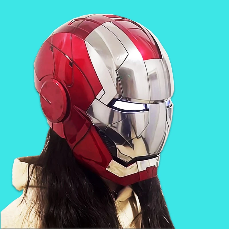 Casco electrónico Marvel Iron Man 1:1 MK5, versión espejo, luz LED, máscara  Ironman, voz/Control remoto, Cosplay, regalo - AliExpress