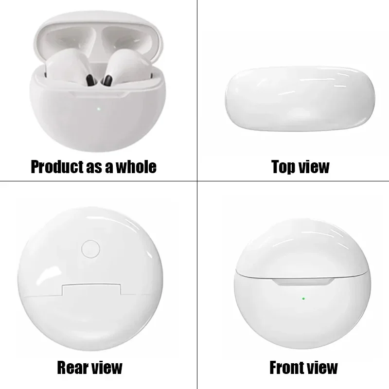 thumbnail image 5 of Auriculares Bluetooth Air Pro6 auriculares inalámbricos auriculares Bluetooth impermeables auriculares de sonido bajo con micrófonos Control táctil en la oreja, 5 of 6