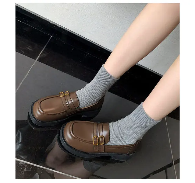 Japanese Student Shoes Girly Girl Lolita Shoes JK Commuter Uniform  