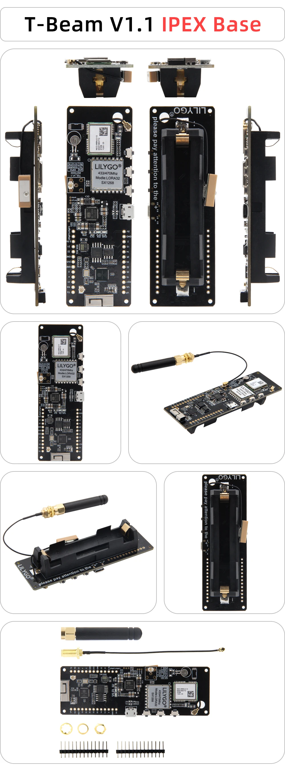 LILYGO® T-Beam V1.2 esp32 lora modul lorawan lange reichweite 1,2 mhz 433mhz 868mhz ESP32-DOWDQ6 entwicklungs board gps wifi axp2101 – Detail 20