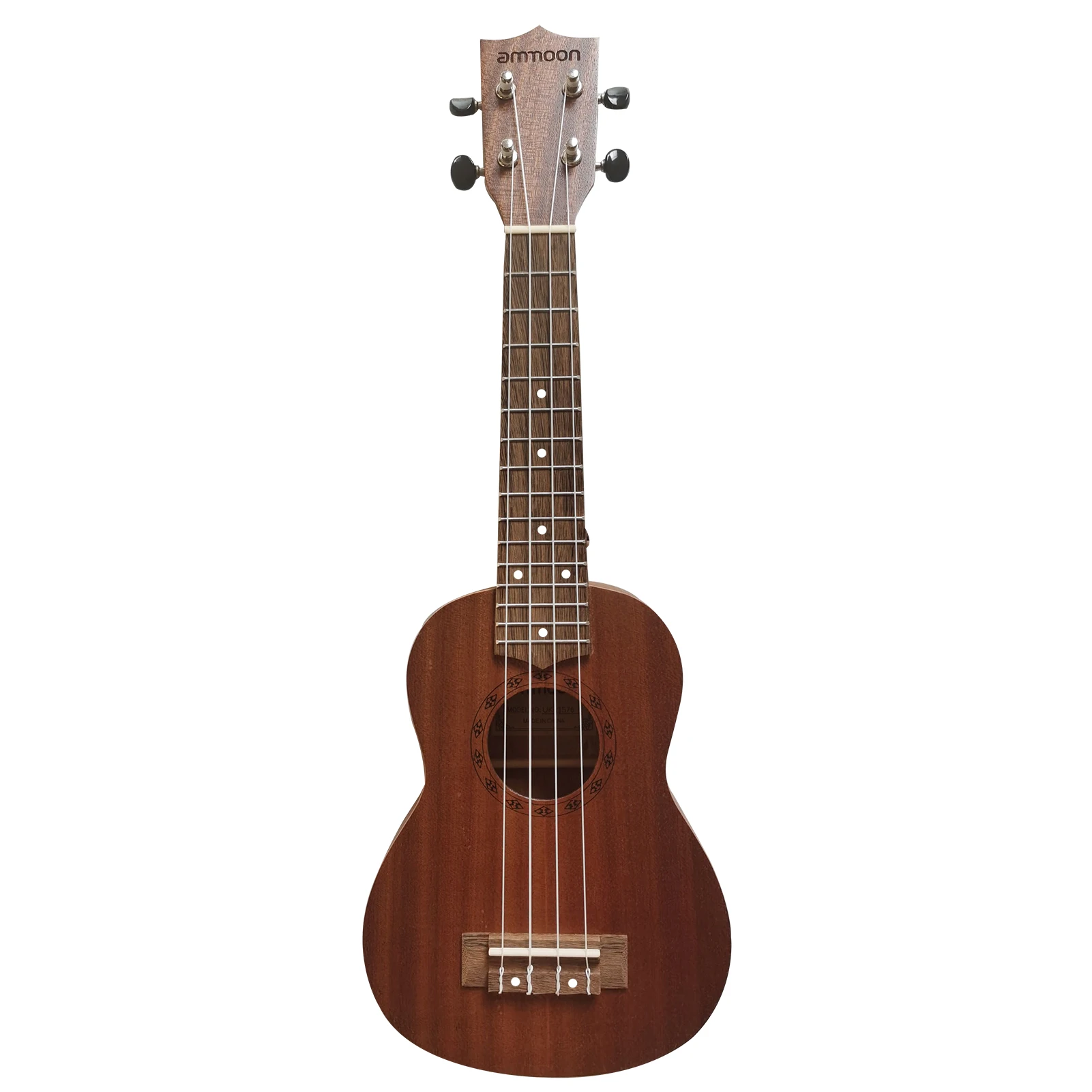 

ammoon 21 Inch Acoustic Soprano Ukulele Ukelele Uke Sapele Wood Open Style Tuning Peg for Beginners Boys Girls