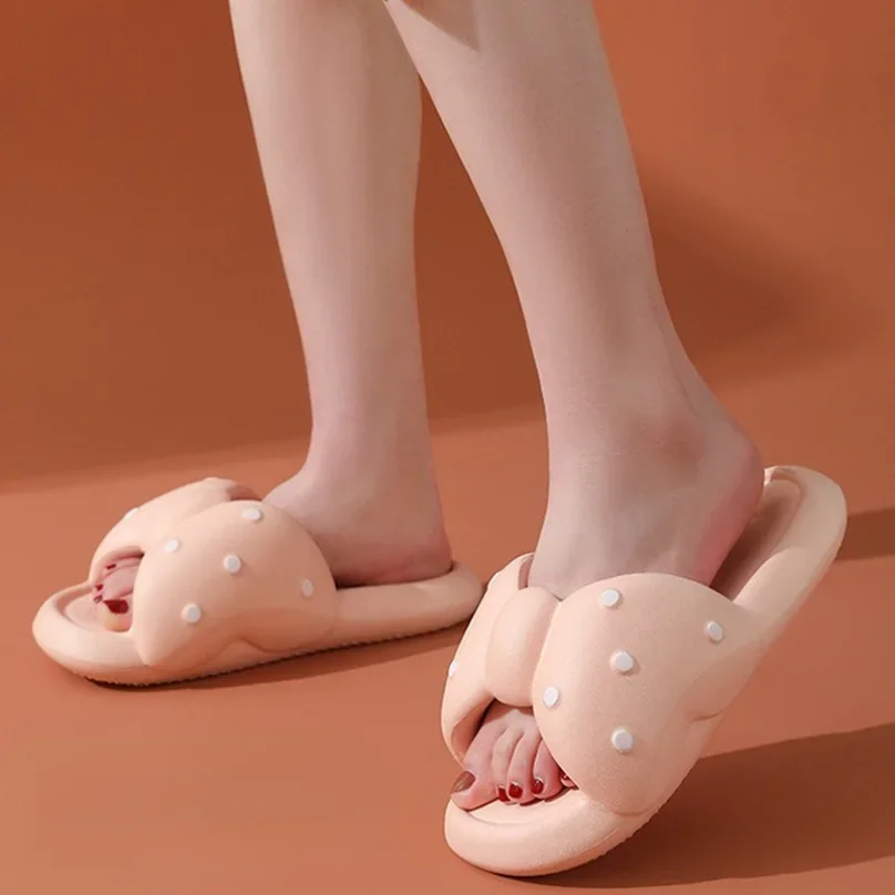 

Woman House Slipper Bow Tie Cute Cloud Sandals Summer Soft Flip Flop Beach Slides Home Shoe Funny Outdoor Ladies Female Girls