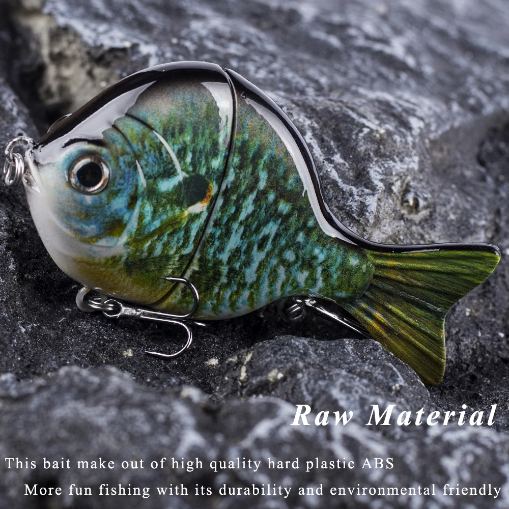 1PCS 9CM 34,5G Glide Köder Einzel-gelenk Kunststoff Swimbait Sunfish Angeln Bass Köder – Detail 3
