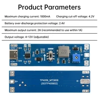 3.7V to 9V 12V Type-C Lithium Battery Charging And Discharging Boost Module Adjustable Integrated Circuit for Electronics - Image 6