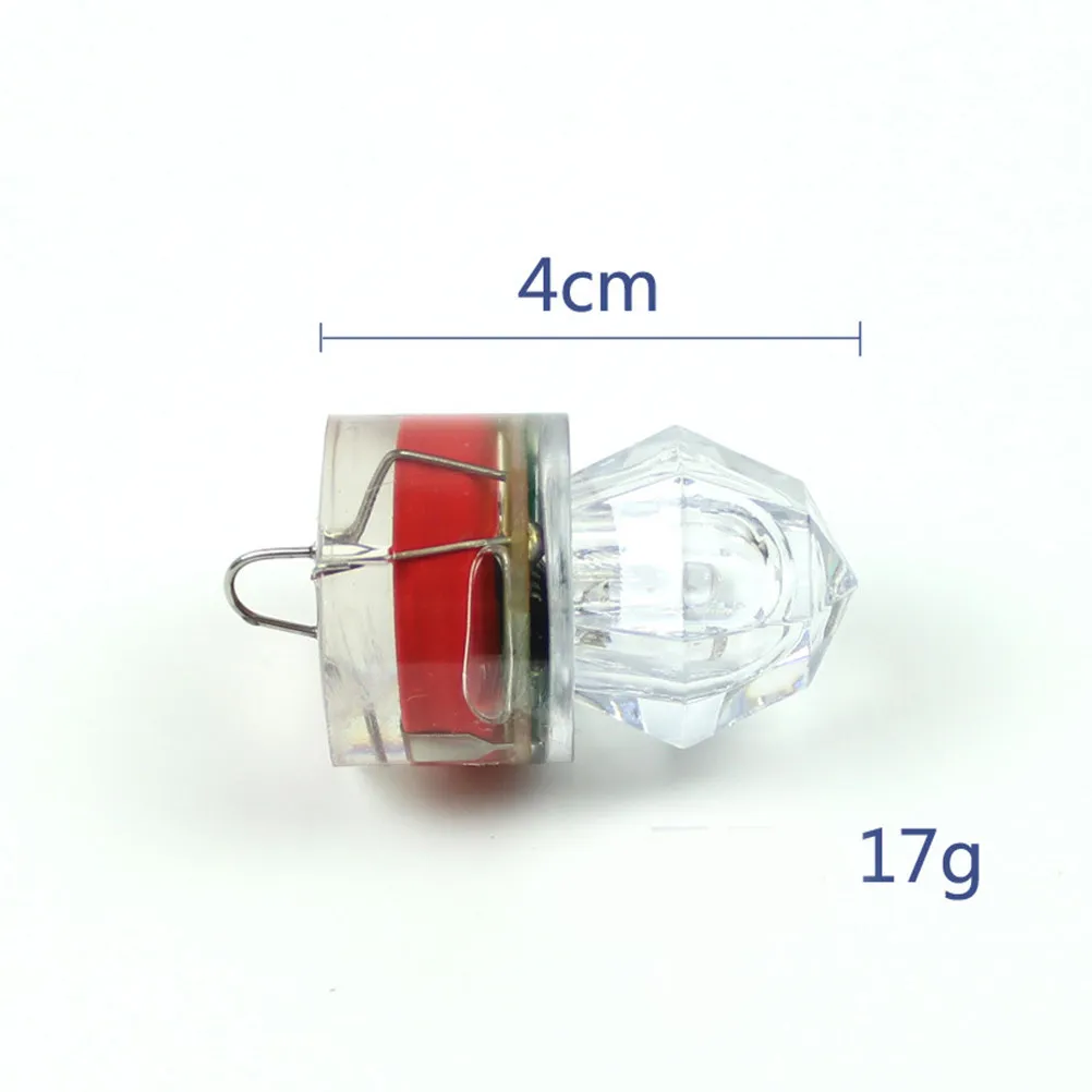 5Pcs LED 녹색 수중 야간 낚시 램프 긴 수명 투명 쉘 딥 드롭 물고기 유혹 라이트 배터리 구동