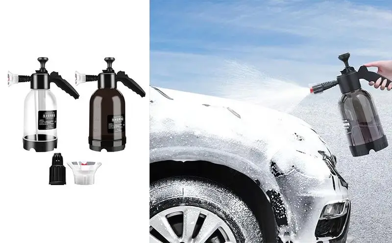 

2L Hand Pump Foam Sprayer Pneumatic Washer Foam Snow Foam High Pressure Car Wash Spray Bottle For Car Home Cleaning Watering