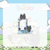 Kpop BOYNEXTDOOR Cartoon Card Insertion Frame Stand Up Keychain SUNGHO RIWOO Lomo Card Storage Pendant Accessories Fans Gift 2